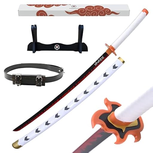 Hashiman Katana Demon Slayer - Réplica Sable Manga Anime + Soporte Espada de Madera + Cinturón - Juguete Cosplay Catana Japonesa Niños Adultos - Juego Disfraces Ninja (Kyojuro Rengoku) | Ya disponible en tu tienda friki favorita! En mundofriki.es! Hashiman Katana Demon Slayer - Réplica Sable Manga Anime + Soporte Espada de Madera + Cinturón - Juguete Cosplay Catana Japonesa Niños Adultos - Juego Disfraces Ninja (Kyojuro Rengoku) | Ya disponible en tu tienda friki favorita! En mundofriki.es!
