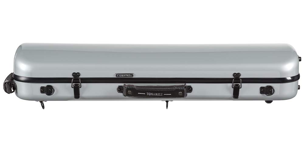 Tonareli Violin Oblong Fiberglass Case- Silver 4/4 VNFO 1001