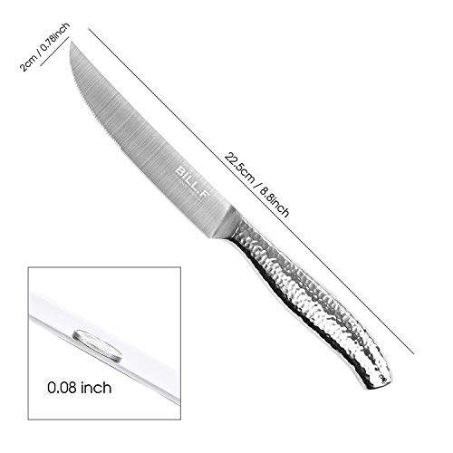 Steak Knife Set, 4-Piece 4.5” Serrated Edge Steak Knives Stainless Steel Handle