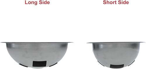 Miniatura 3 de Ambassador Marine Fregadero ovalado de acero inoxidable con fondo redondo y acabado pulido