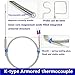 K Type Armored Thermocouple Sensor Flexible Stainless Steel Probe Industrial 0‑1100°C WRNK‑191 1Pcs(Probe diam 6X1000mm)
