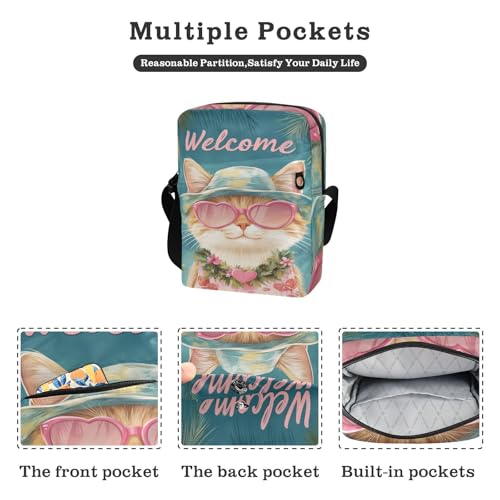 Summer Cat messenger bag for women crossbody mens crossbody bag Casual Purse Adjustable Strap for Outdoor Daily work2