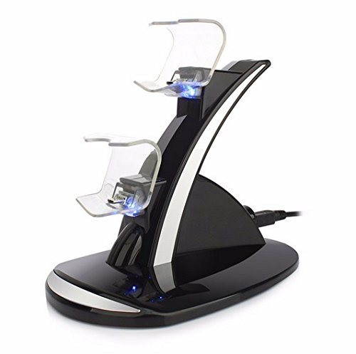 Typhoon Deals Dual PS4 Gaming Controller LED Charging Stand USB Charger Dock Station Cradle For Sony Playstation 4