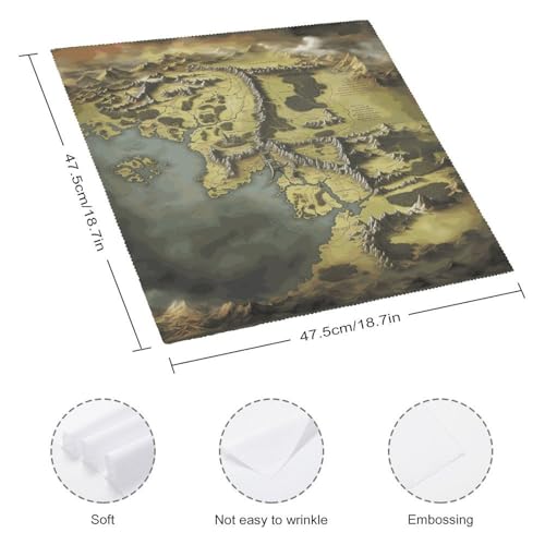 Servilletas de Tela con Diseño Medio Tierra 18.7" x 18.7" miniatura 2