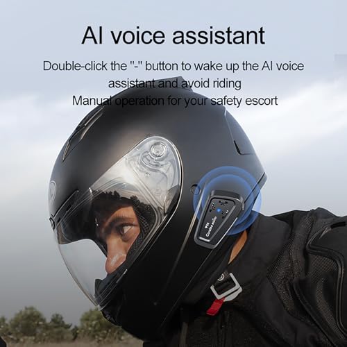 Casque moto étanche résistant à la pluie avec audio sans fil - 3