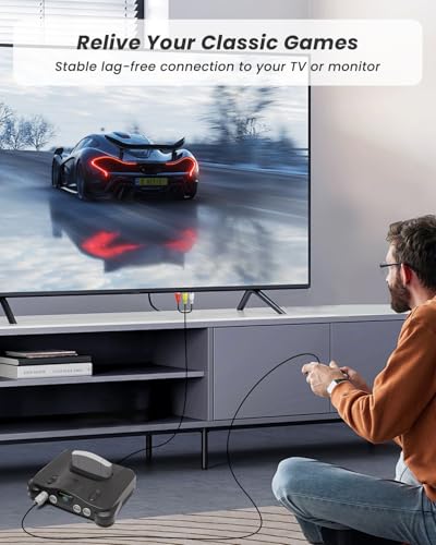 AV Kabel für Nintendo N64 Stereo Audio Video AV RCA Composite kabel für Nintendo GameCube/NGC/64/N64/SNES/GC/Super Famicom TV HDTV DVD Fernseher Monitor 1,8 Meter Videokabel – Bild 6