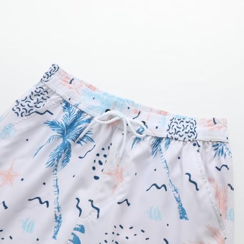 Men's Quick Dry Beach Shorts Stretch Bathing Suit Elastic Waistband Swim Trunks with Pockets3