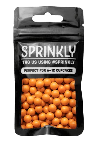 SPRINKLY - Polished Chocolate Balls (Large/10mm) - Orange - 30g
