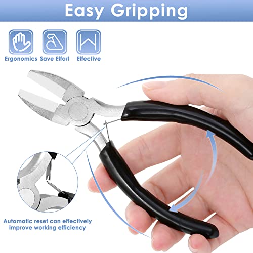 Image of Billbotk Nylon Jaw Pliers for Jewelry Making - Flat Nose, Soft Jaw Pliers for Chain Making