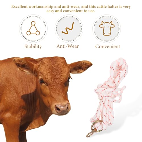 VANZACK Kuhhalter Aus Strapazierfähigem Nylon Tragbares Viehzubehör Zur Komfortablen Anpassung an Rinderkopf Leichtes Und Praktisches Rinderhalfter Für Landwirtschaft Und Viehhaltung