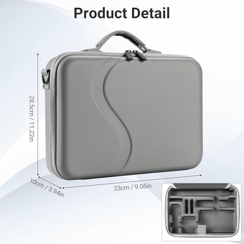 Image of LEQTRONIQ Travel Storage Bag Compatible with Insta360 X5 Camera, Hard Shell Protective Organizer, Shockproof EVA Carrying Solution for Camera, Batteries and Accessories