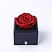 Rosa Eterna Roja en Caja joyería - Flores San Valentín - Flores preservadas Pedida de Mano, Bodas de Oro, Aniversario Pareja, Pedida de Matrimonio