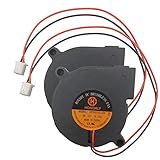 2 Packs Dual Ball Bearing 50x50x15mm 5015 DC Brushless Blower Cooling Fan for 3D Printer and Other Small Appliances Series Repair Replacement,2Pin 6000rpm UL (12V Dual Ball Bearing)