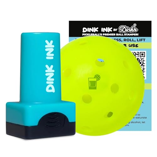 Dink Ink- Self-Inking Reusable Pickleball Marker | Personalize Your Pickleballs with Precision | Quick-Dry, Smudge-Free Durable Ink | Perfect for Pickleball Marking Accessories (Sip & Smash)