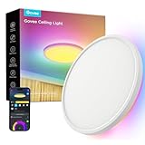 Govee LED Ceiling Light, 2400LM Smart RGBIC Flush Ceiling Lights 24W Work with Alexa & Google Assistant, for Bedroom Living Room, Round, Ø30cm
