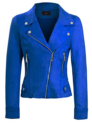 SS7 Femme Veste Motard en Daim