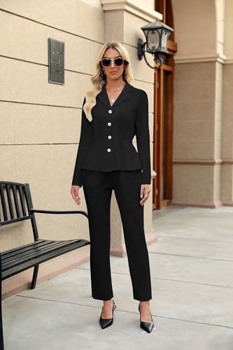 Chic Black Blazer and Pant Set for Confident Women - Image 4