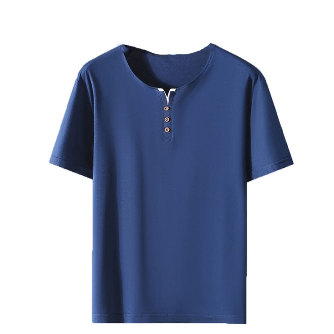 Lmtossey Maglietta a maniche corte estiva Plus Size Top T-shirt casual da uomo