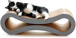 PetFusion Ultimate Cat Scratcher Lounge (Slate Gray). [Superior Cardboard & Construction, Significantly outlasts