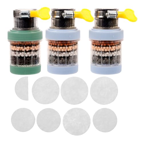 KOMBIUDA Filtro de Agua para Grifo de Cocina Set de Unidades Filtración y Recambios de Algodón Desmontable y Fácil de Limpiar para Purificar Agua del Fregadero Hogar y Oficina