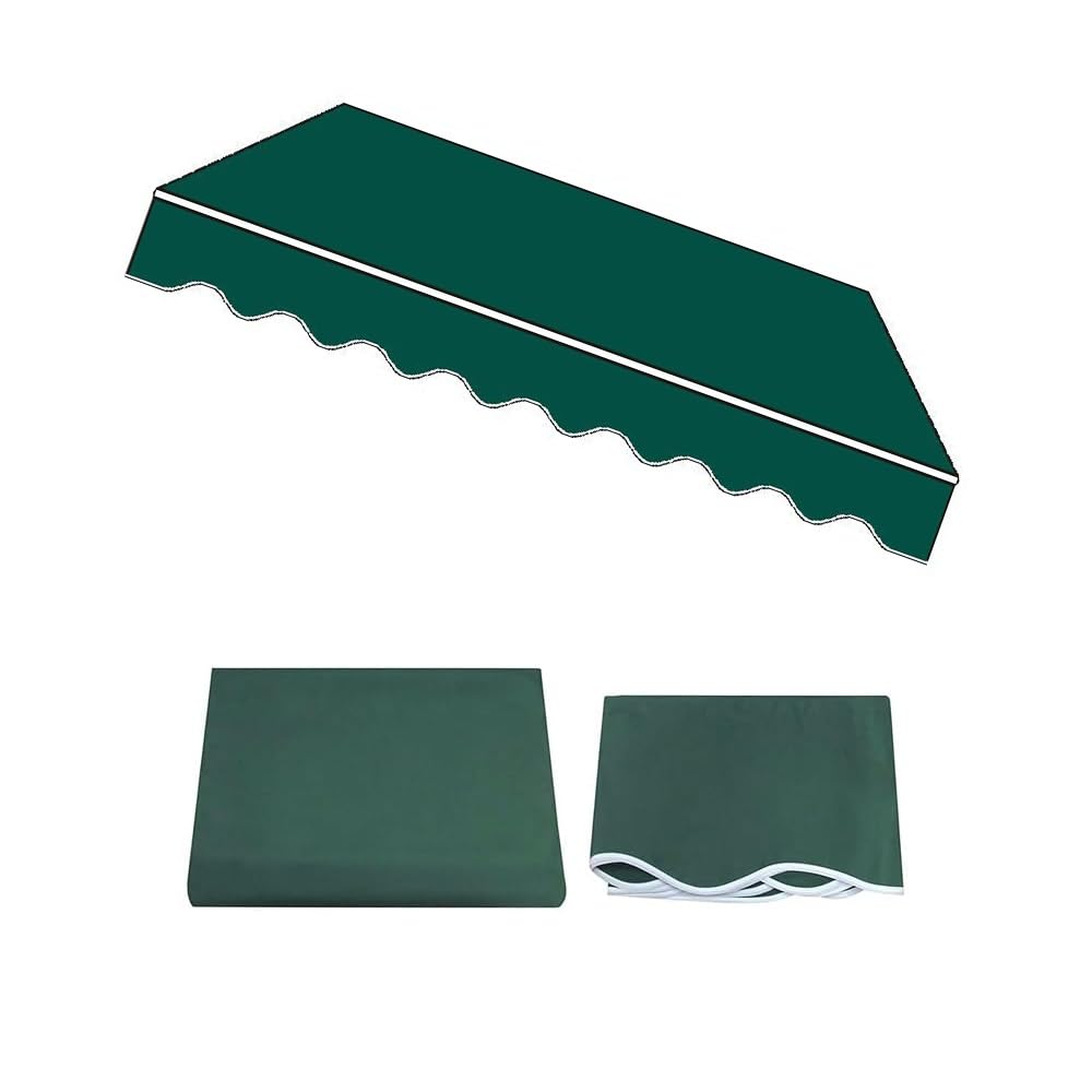 Toile d'auvent de rechange 4x3m verte pour protection solaire extérieure