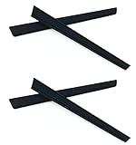 NicelyFit Replacement Temple Ear Socks for Oakley Crosslink Pitch Eye Glass Frame (Black - 2 Pairs)