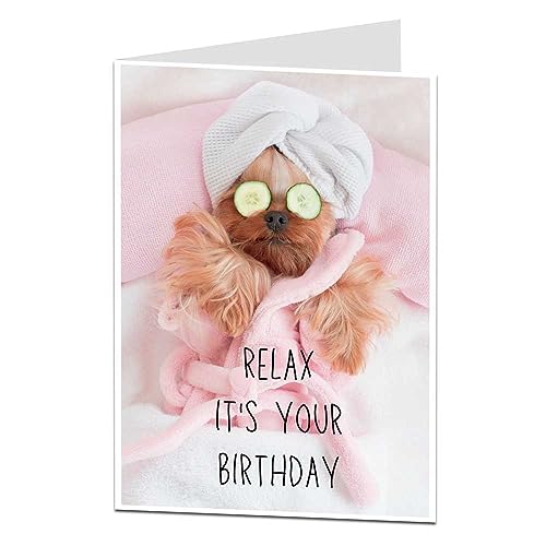 Funny Birthday Card For Her Women Dog Spa Humour Perfect For Female Best Friends Sister Auntie Mum Or Any Dog Lover