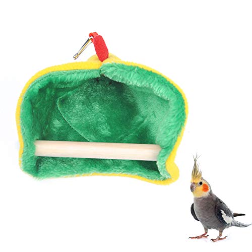 image for ZUKIBO Parrot Hanging Warmer Corner Nest for Cage, Parakeet Wooden Pla