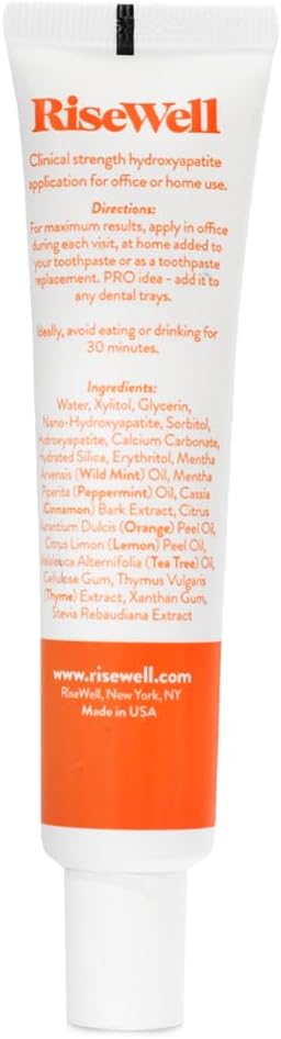 Risewell Micro & Nano Hydroxyapatite Varnish - No Added Fluoride, USA Made, Gentle & Safe to Swallow for Sensitive Teeth, Enamel Reminalization Care for Kids and Adult (Wild Mint Flavor)