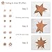 Rose Gold 60th Birthday Decorations, 8 PCS Number 60 Circle Dot 3D Star Metallic Hanging Streamer Happy 60 Year Old Birthday Banner Backdrop for Women Mens Sixty Anniversary Party Supplies