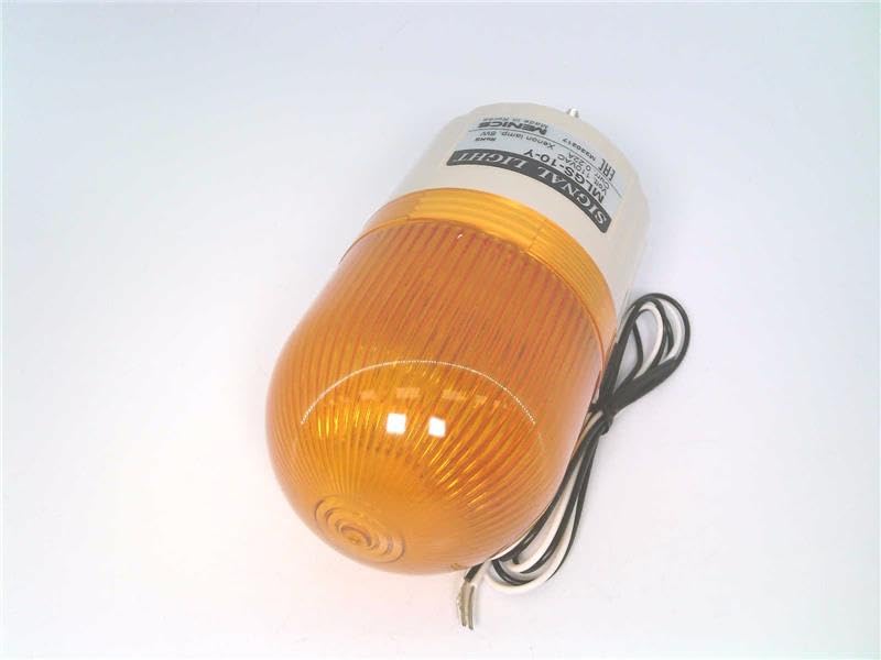 MLGS-10-Y 110V AC 6W, 66MM Yellow Lens, Beacon Strobe Light, Stud Mount, Xenon Bulb