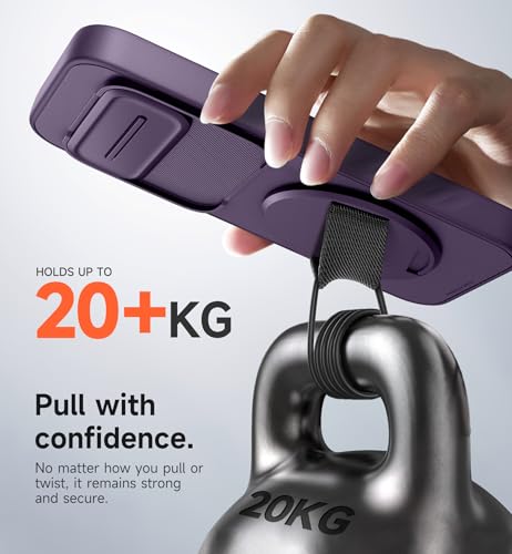 SURITCH for Google Pixel 10 Pro XL Case with 360° Rotatable Hand Strap Phone Grip Holder & Invisible Kickstand & Slide Camera Cover, Protective Cover for Pixel 10 Pro XL -Dark Purple by SURITCH - Image 5