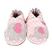 Robeez Baby Girls and Unisex Soft Soles Slip-Resistant Crib Shoes Slippers Moccasins for Infant and Toddler - Little Peanut Core - 6-12 Months Pink