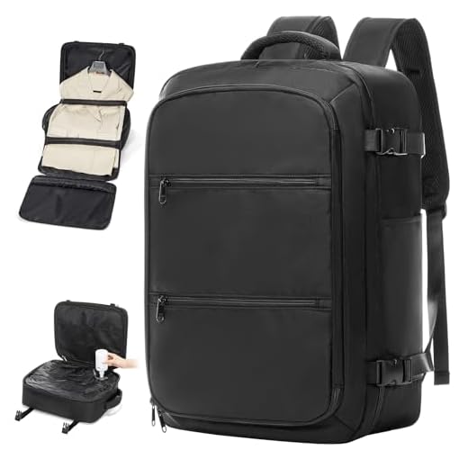 WEPLAN Bolsas de roupa de mão para viagem, bolsa grande 45 × 35 × 20 cm, item pessoal, bagagem aprovada com sistema de vácuo, vestido de pendurar, mala de viagem, mochila a vácuo para viagem com bomba