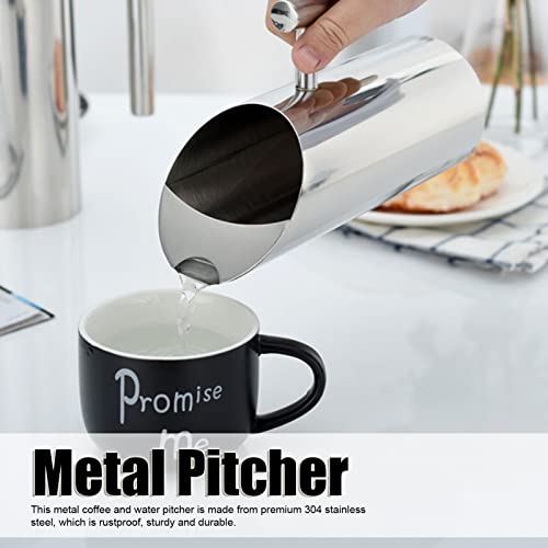 Pichet à eau en acier inoxydable 304 grand format avec poignée