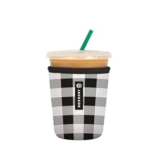 Sok It Java Sok Iced Coffee & Cold Soda Insulated Neoprene Cup Sleeve (B&W Buffalo Check, Small: 16-20oz) Sok It Java Sok Iced Coffee Cold Soda Insulated Neoprene Cup Sleeve BW Buffalo Check Small 16 20oz