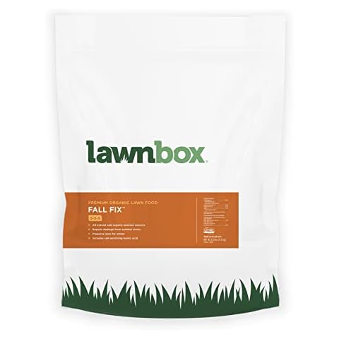 Lawnbox Fall Fix 5-5-5 100% Organic Grass Fertilizer 25 lb Bag Covers 5,000 sq ft Cover