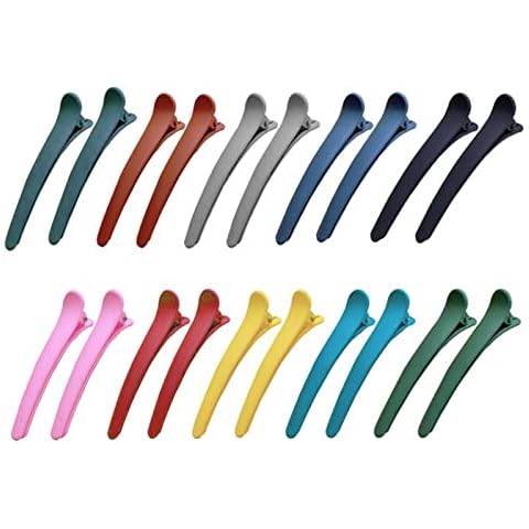 20 Stück Abteilklammern Krokodil Haarklammer Aus Kunststoff Haarspangen Damen Haarclips Bunt Cover