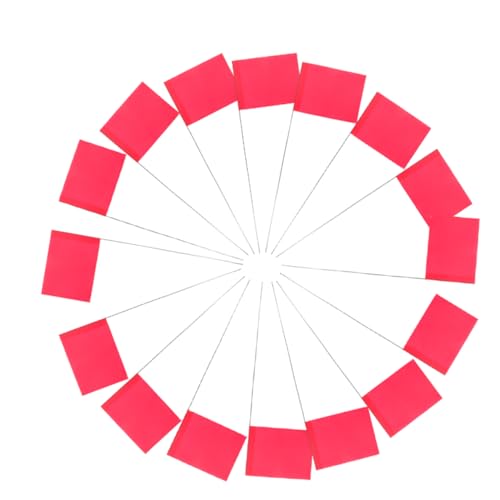 Mipcase Marker Flags Set 50pc Sturdy Pvc Yard Marking Flags Landscape Flags Strong Steel Wire Poles for Garden Sprinkler Heads Construction