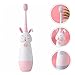 WRITWAA Cartoon Shape Boys and Girls Electric Toothbrush Replacement Heads Sonic Vibrating Toothbrush for Boys and Girls