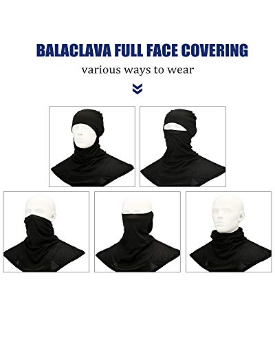 Image of SATINIOR 3 Piece Balaclava Face Cover Sun Protection Neck Cover Summer Balaclava for Men Women Outdoor Sports UV Protector