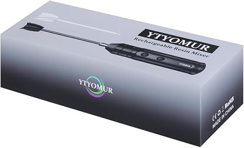 Miniatura 13 de Mezclador de resina epoxi con 2 paletas mezcladoras de epoxi, recargable, potente y lento motor para resina epoxi, silicona, mezcla de pintura, sin