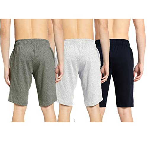 Image of KART BLACK Plus Sizes Men's Cotton Knee length Shorts(M,L,XL,XXL,3XL,4XL,5XL shorts) | Casual and Night Wear Mens Shorts