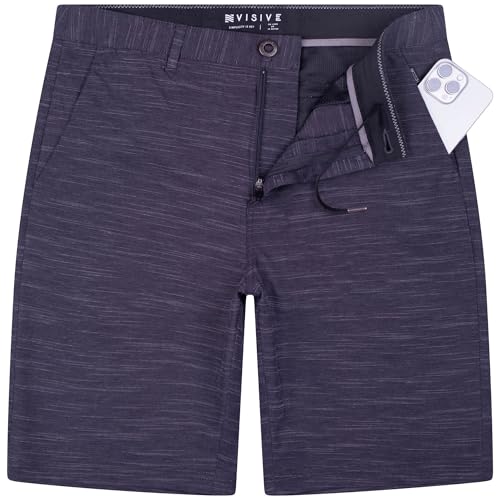 Mens Hybrid Golf Shorts Stretch Quick Dry Swim Trunks Boardshorts Black - 30