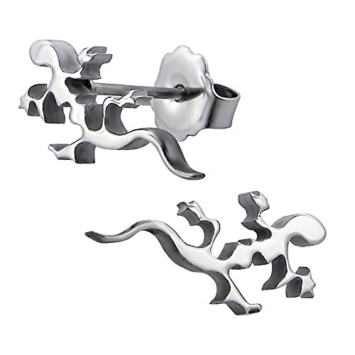 Laimons Bijou pour femme boucles d'oreilles pour femme salamandre brillant acier inoxydable