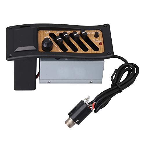 Lovermusic Lovermusic Black Brown 4 Band Pickup Amplifier Preamp Replacement For Acoustic Guitar #TOP1