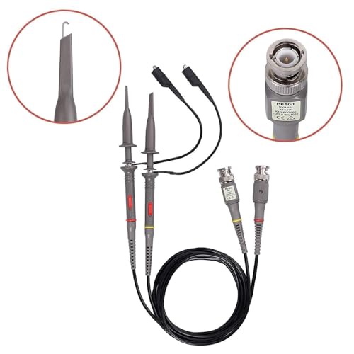 Image of Universal Oscilloscope Probe with Accessories Kit 100MHz Oscilloscope Clip Probes with BNC to Minigrabber Test Lead Kit(Oscilloscope Clip Probes Single-1)