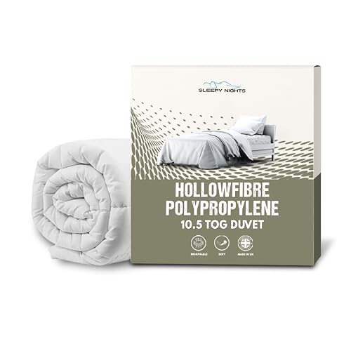 SleepyNights Single 10.5 Duvet Quilt Tog All Year Round Season Non Allergenic Hollowfibre – Polypropylene Cover