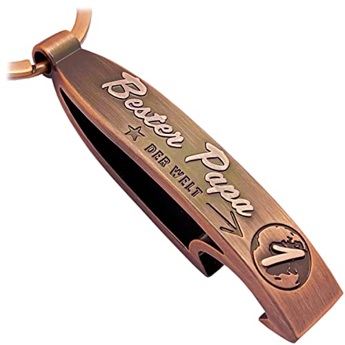 LANOLU Schlüsselanhänger bester Papa, Flaschenöffner Anhänger...