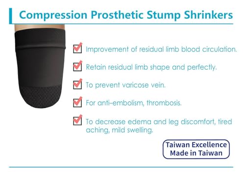Image of Prosthetic Stump Shrinkers- Above Knee, 20cm, Compression, Amputee Socks, 20-30, Daily use, Taiwan Excellence L